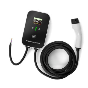 Station de recharge pour véhicules électriques 32A/22KW/5M sans tête de prise Noir - Chargeur EV Type 2