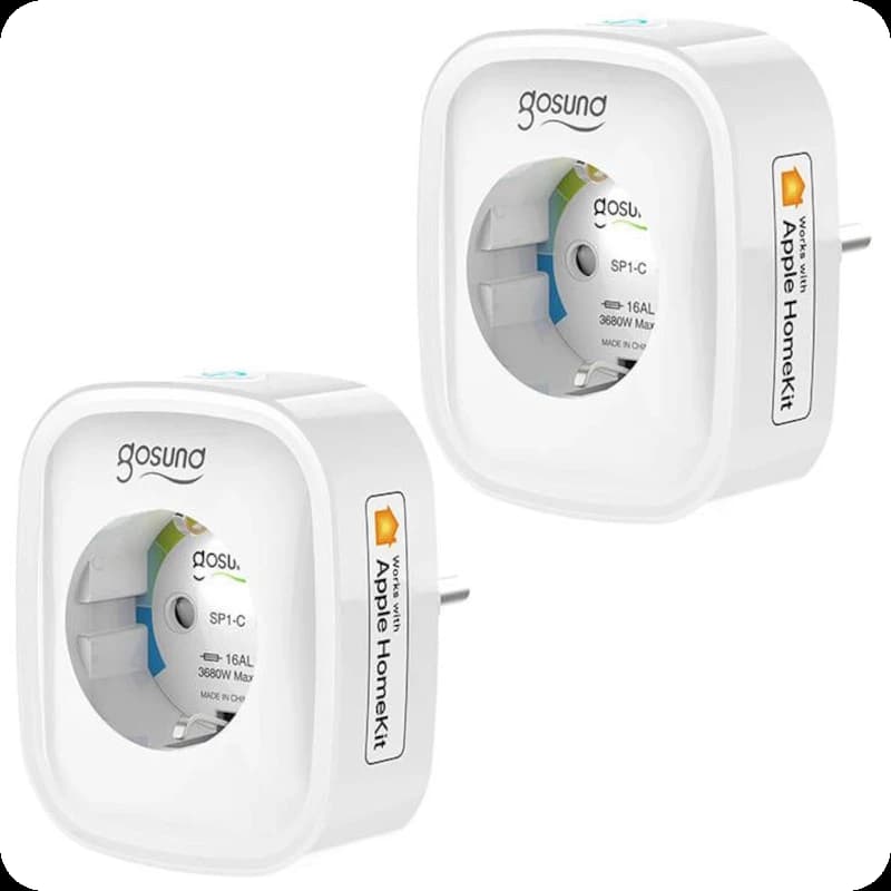 Gosund SP1-H HomeKit 16A Pack de 2 Blanco - Enchufe Inteligente
