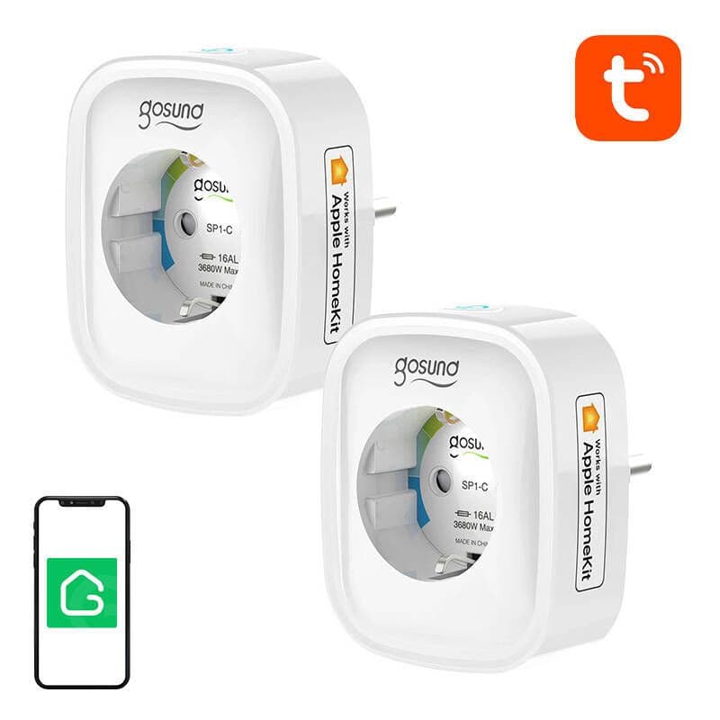 Pack de 2 Gosund SP1-H HomeKit 16A Pack de 2 Blanco - Enchufe Inteligente
