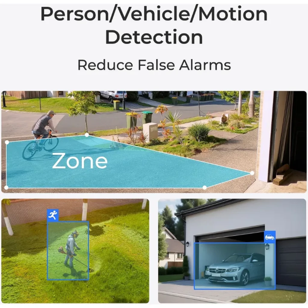 Reolink E Series E540-B negra con lente central y LEDs frontales, diseño domo exterior resistente y montaje mural - Ítem1