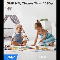 Reolink E Series E320 3MP Câmera IP WiFi com imagem nítida 3MP mais clara que 1080p, ideal para interiores e visão noturna IR