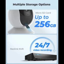 Reolink E Series E320 3MP: câmara IP WiFi com rotação de 355° e inclinação de 50°, lente preta/branca, visão noturna IR, controlo a partir de aplicação móvel e design compacto