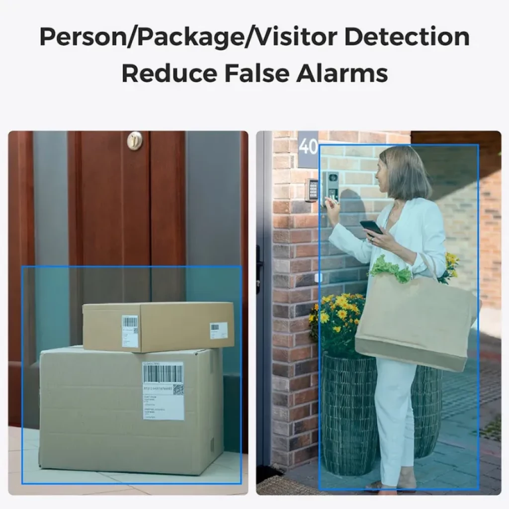 Reolink D340W Blanc avec sonnette et interphone vidéo ; caméra frontale circulaire, microphone, gros bouton lumineux et module secondaire avec bouton - Ítem3