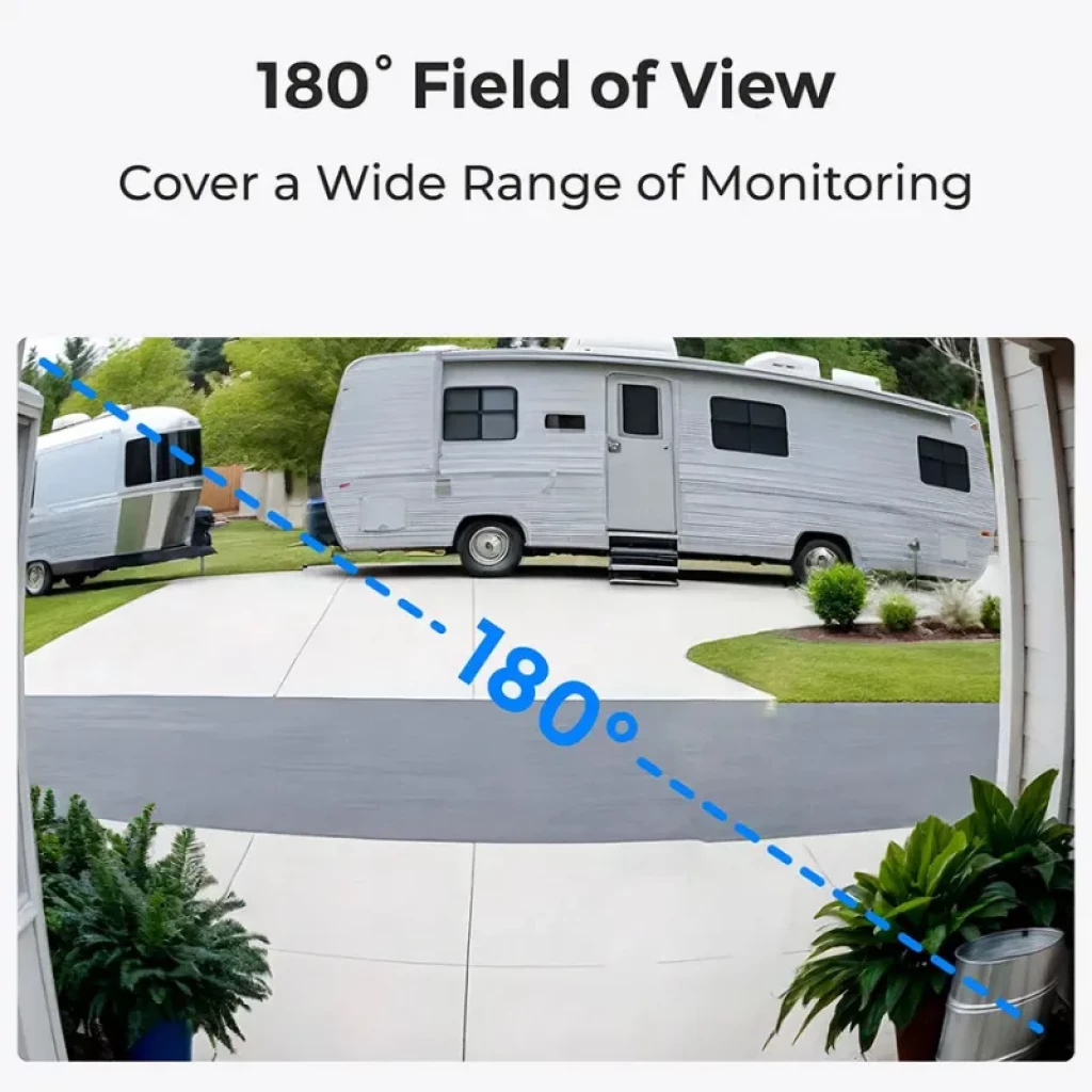 Reolink D340W Blanc avec sonnette et interphone vidéo ; caméra frontale circulaire, microphone, gros bouton lumineux et module secondaire avec bouton - Ítem4