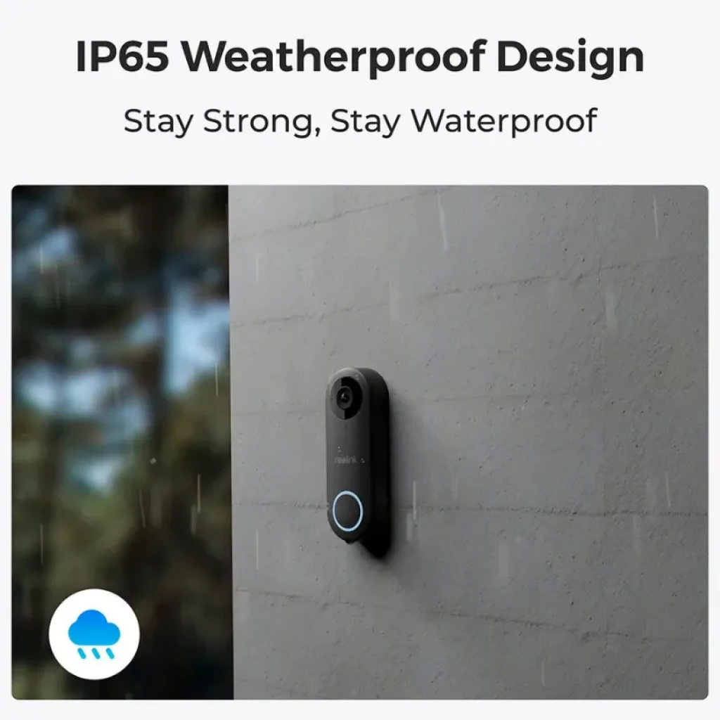 Reolink D340W Blanc avec sonnette et interphone vidéo ; caméra frontale circulaire, microphone, gros bouton lumineux et module secondaire avec bouton - Ítem6