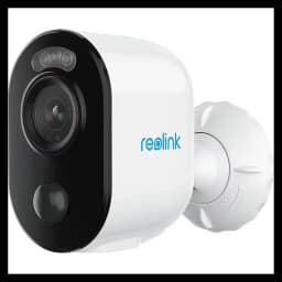 Câmara Reolink Argus Série B310 3MP com visão noturna a cores, lente grande angular, sensor PIR e suporte ajustável IP65 para exteriores