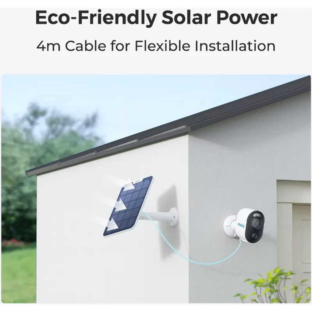 Câmara Reolink Argus Série B310 3MP com visão noturna a cores, lente grande angular, sensor PIR e suporte ajustável IP65 para exteriores - Item1