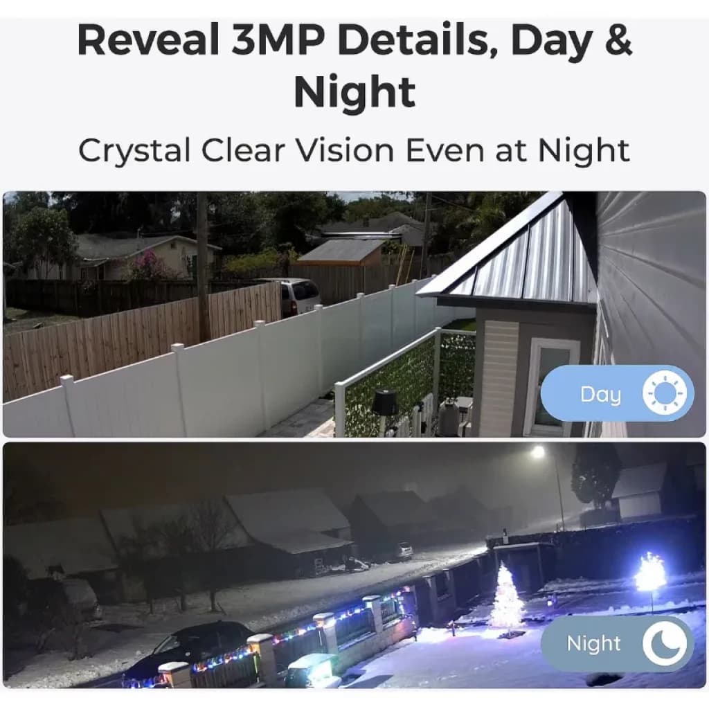 Reolink Argus Series B310 3MP, câmara exterior IP65 com visão noturna a cores, mostra detalhes nítidos dia e noite e ampla cobertura de vigilância