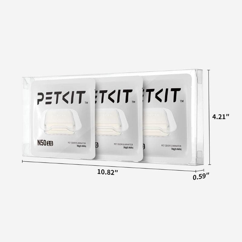 Eliminateur d'odeurs N50 2.0 pour bac à sable PETKIT PuraMax, PuraMax 2 et PUROBOT MAX PRO - Pack de 3 unités, taille du paquet