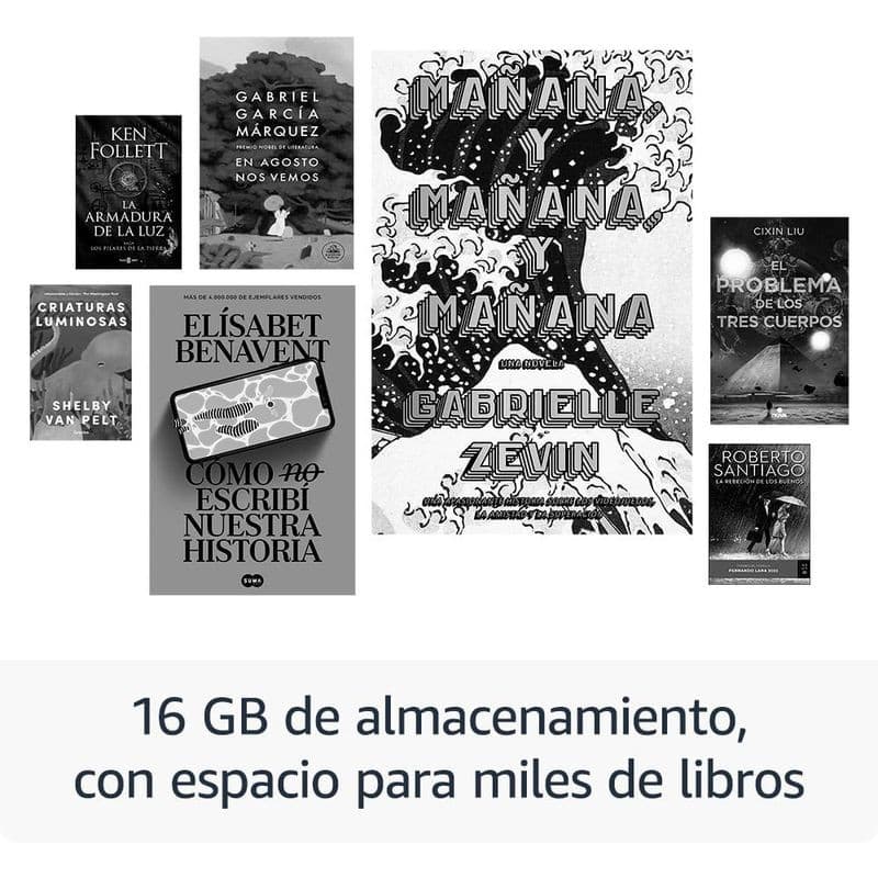 Almacenamiento de Amazon Kindle (2024), 6 HD Negro - e-Reader