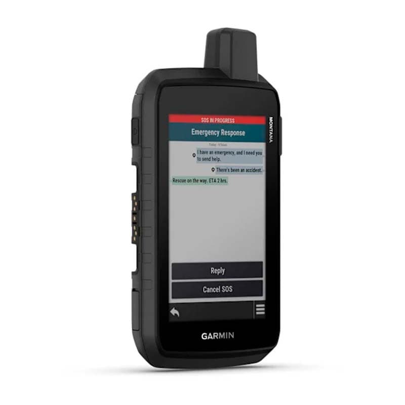 Garmin Montana 710i - vista frontal e lateral esquerdo