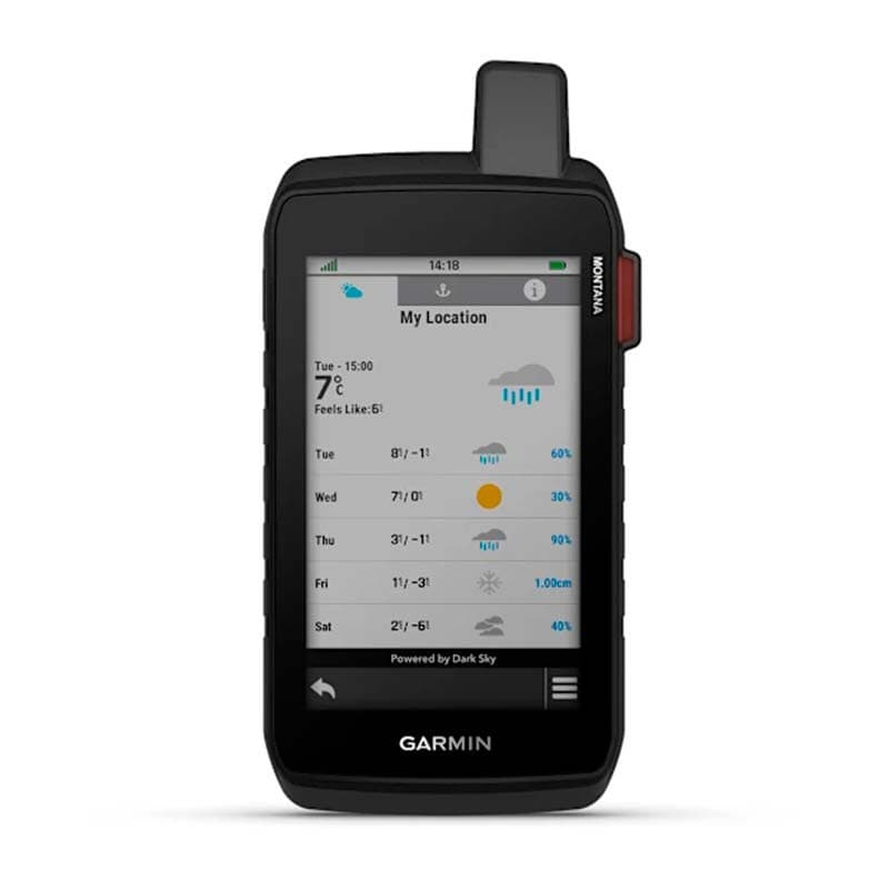 Garmin Montana 710i - informação meteorológica