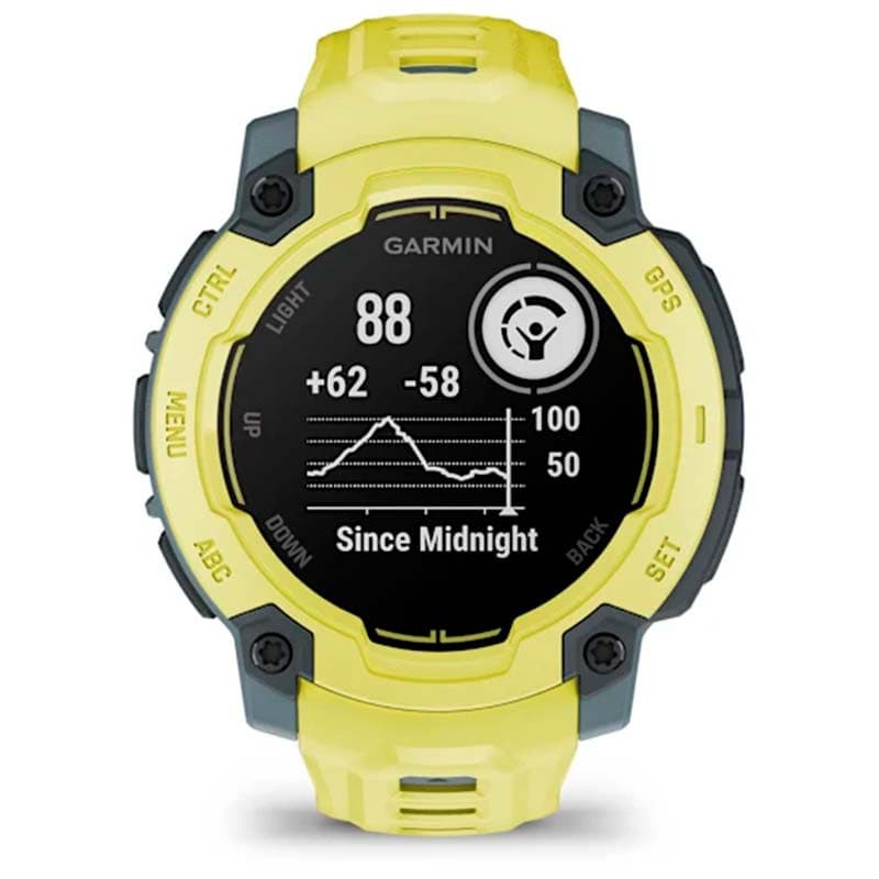 Garmin Instinct E 45mm Amarillo con Correa Amarilla - frecuencia cardíaca