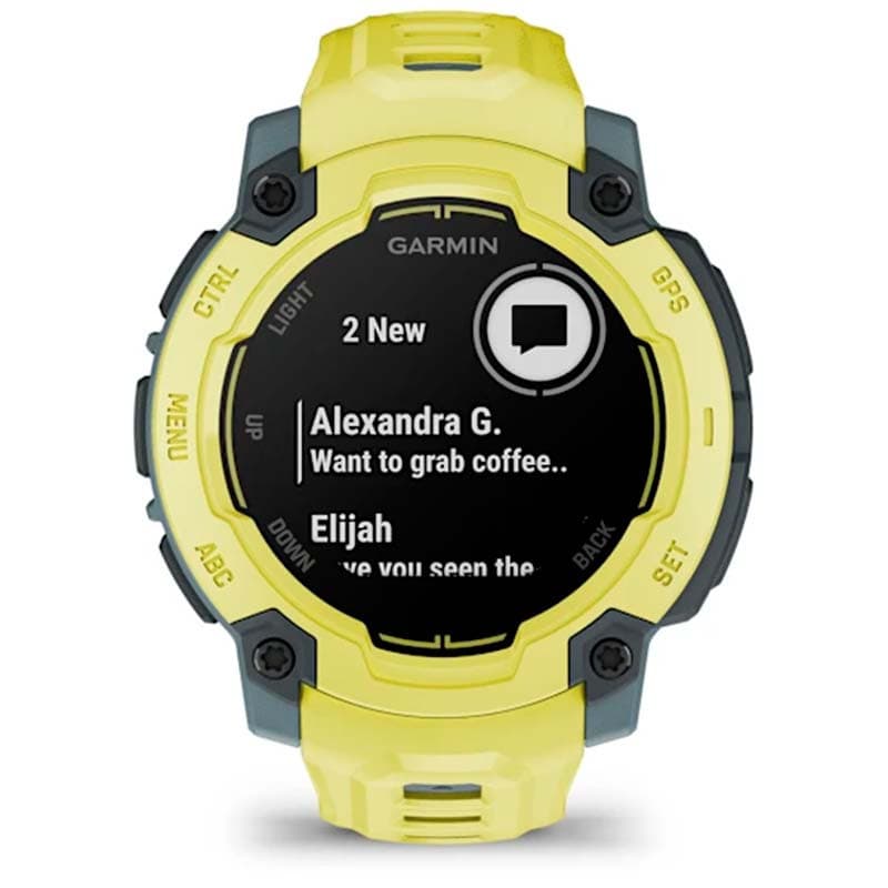 Garmin Instinct E 45mm Amarillo con Correa Amarilla - mensajes y notificaciones