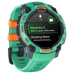 Garmin Instinct 3 AMOLED 45mm Verde con Correa Verde - vista frontal y lateral