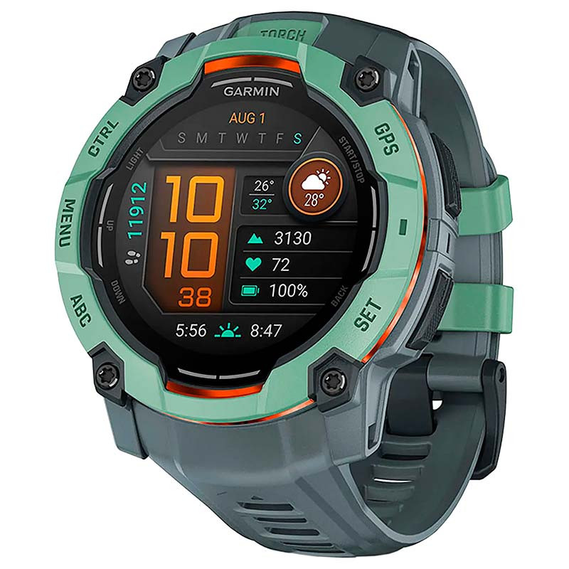 Garmin Instinct 3 AMOLED 50mm Verde con Correa Gris - Ítem