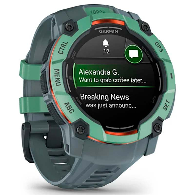 Garmin Instinct 3 AMOLED 50mm Verde con Correa Gris - Ítem2