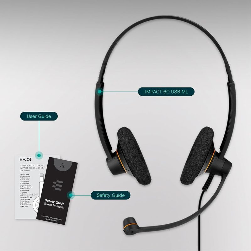 EPOS Impact SC 60 USB ML Noir - Casque filaire - Ítem3