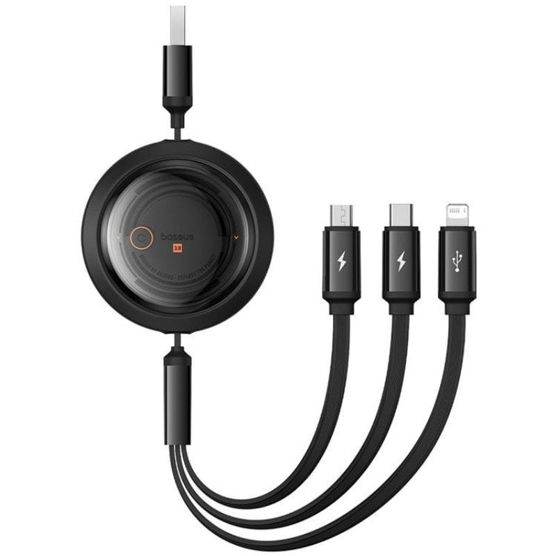 Baseus Free2Draw Noir - Câble USB- A 3-en-1 USB-C/Lightning/Micro - Ítem
