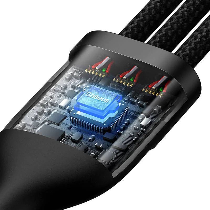 Baseus Flash Series 2 Negro - Cable USB 3 en 1 USB-C/Lightning/Micro - Ítem2