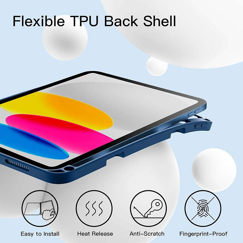 Funda azul oscuro con portalápiz para iPad 10ª Gen - Ítem1