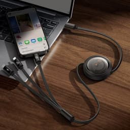 Baseus Free2Draw Black - Cabo de imagem USB-C 3 em 1 USB-C/Lightning/Micro para ligar telemóvel e computador portátil