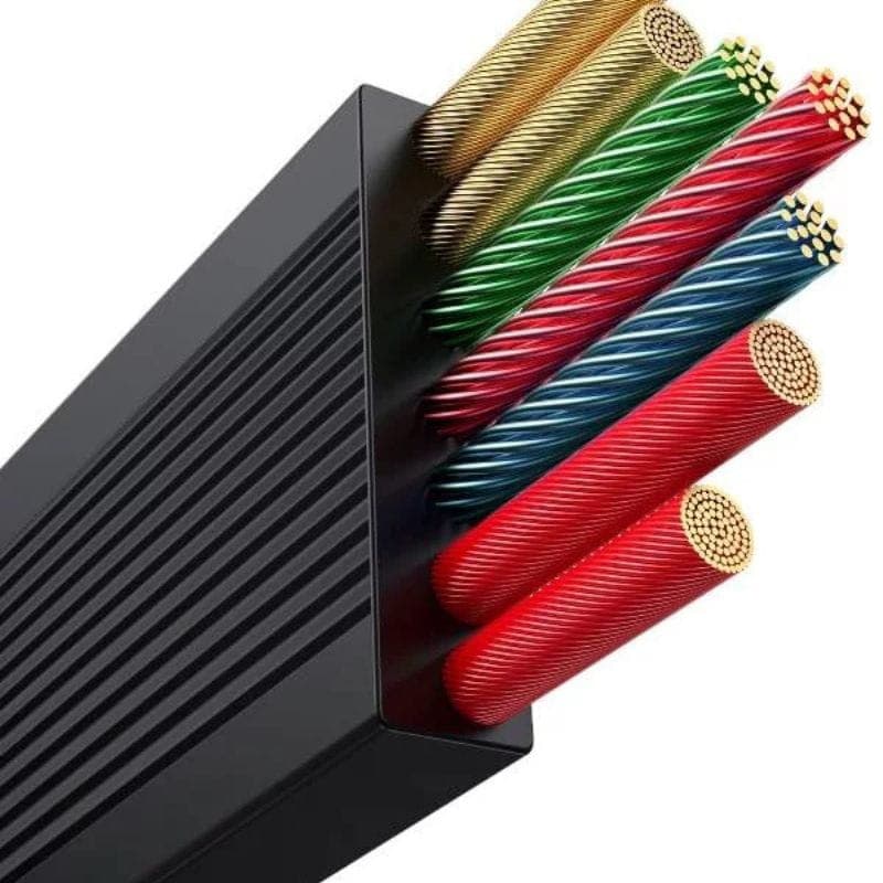 Baseus Free2Draw Black - Cabo USB-C 3 em 1 USB-C/Lightning/Micro USB-C com interior reforçado