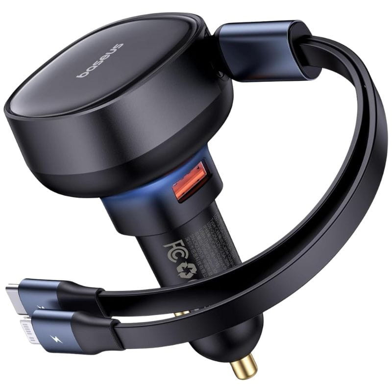 Baseus Enjoyment 60W - Chargeur de voiture 1xUSB-C 1xLightning/USB-C Connector - Ítem