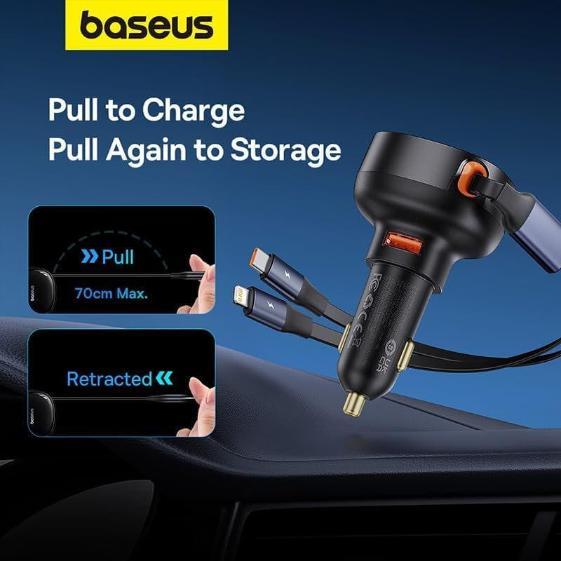 Baseus Enjoyment 60W - Chargeur de voiture 1xUSB-C 1xLightning/USB-C Connector - Ítem7