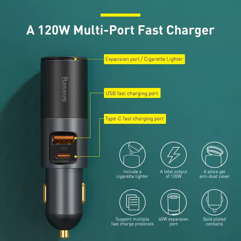 Baseus Share Together 120W - Cargador de coche - Ítem5