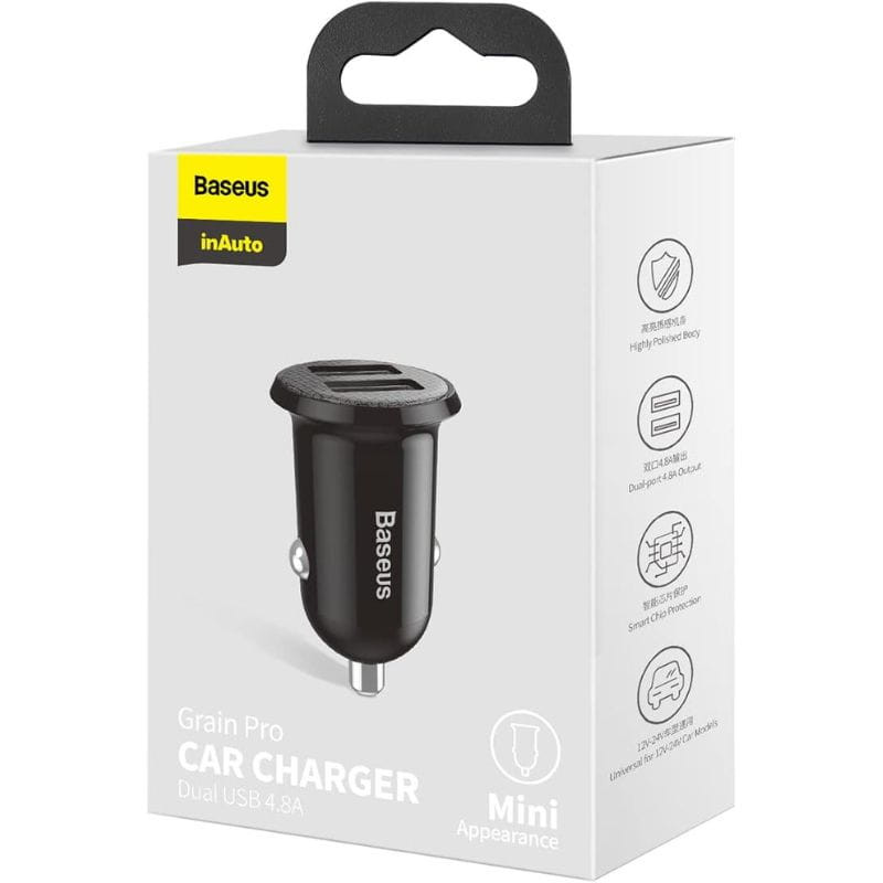 Baseus Grain Pro 4.8A - Carregador para automóvel - Item1
