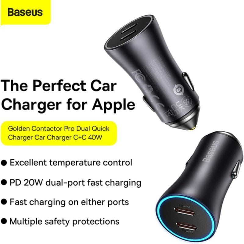 Baseus Golden Contactor Pro 40W - Carregador para automóvel - Item3