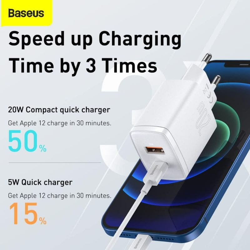 Baseus Compact Quick Charger 20W - Chargeur mural - Ítem5