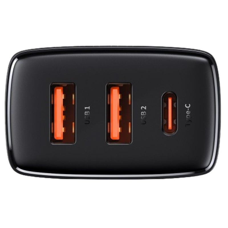 Baseus Compact Quick Charger 30W Negro - Cargador de pared 2xUSB-A 1xUSB-C - Ítem7