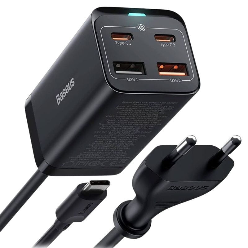 Baseus GaN3 Pro Quick Charger 65W 2xUSB-A 2xUSB-C - Chargeur - Ítem