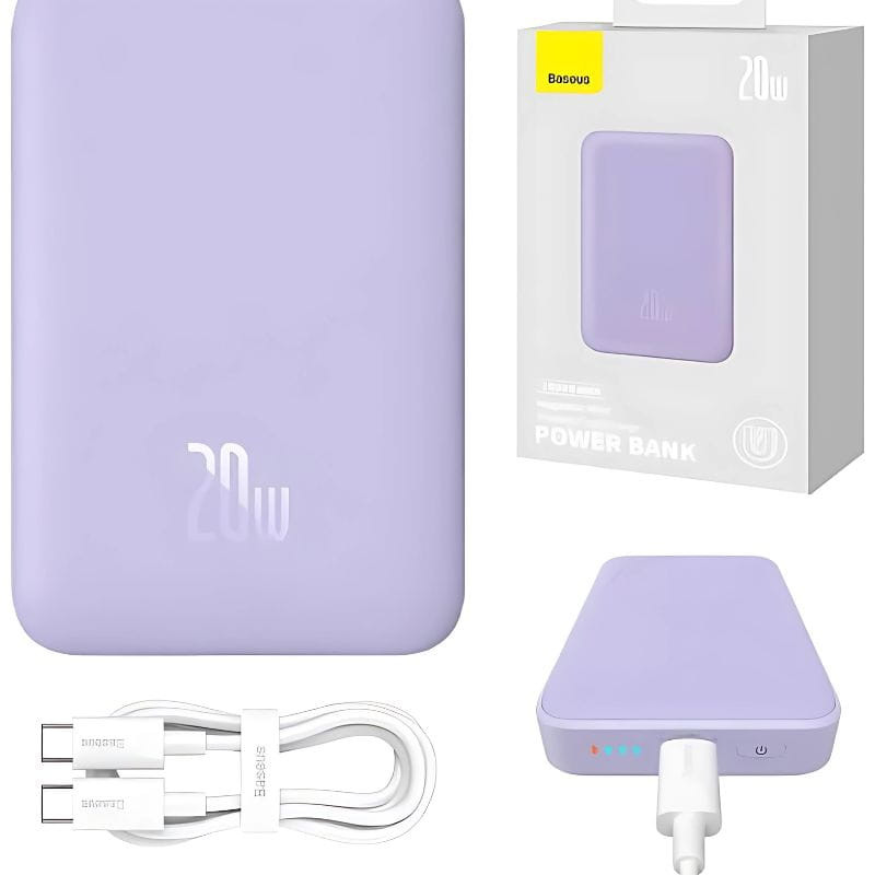 Baseus Mini 10000mAh 20W Morado - Powerbank compatible con MagSafe - Ítem6