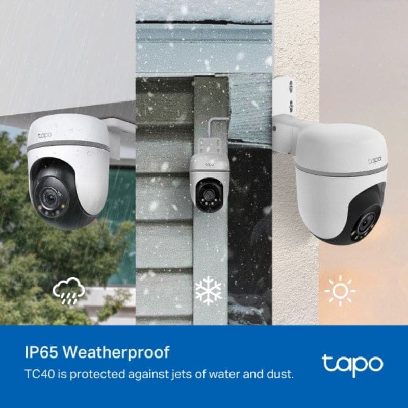 TP-Link Tapo TC40 Wi-Fi - Cámara de seguridad exterior. IP 65.