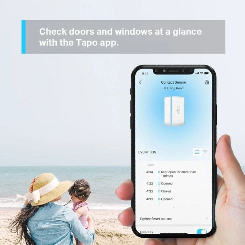 TP-Link Tapo T110 - Sensor inteligente para puertas y ventanas imagen de la app