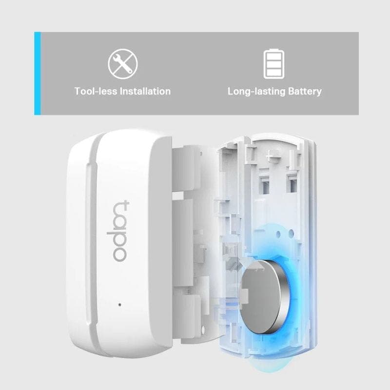 TP-Link Tapo T110 - Sensor inteligente para puertas y ventanas imagen de la pila