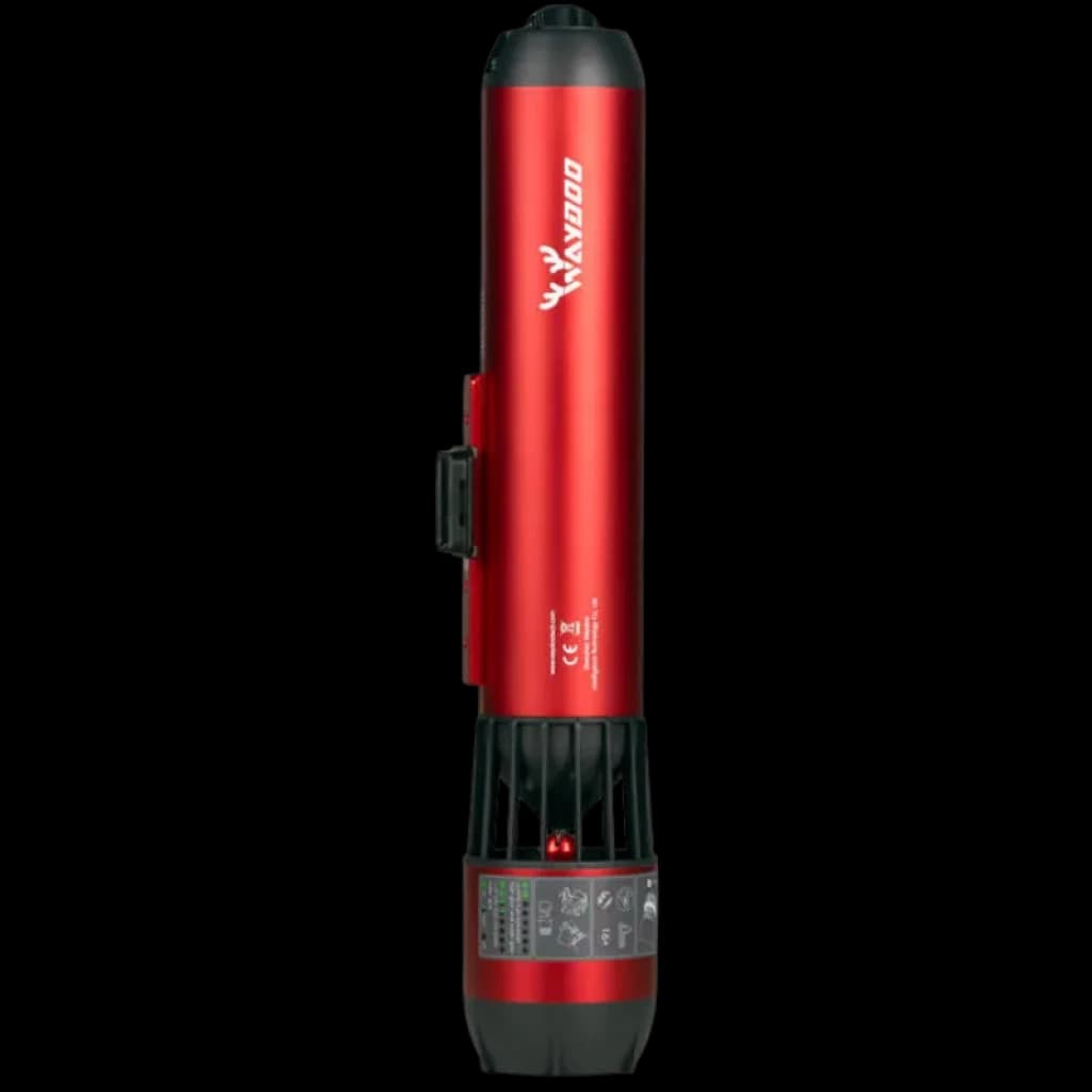 Waydoo Subnado propulseur sous-marin Rouge – corps cylindrique alu rouge, hélice protégée, commandes frontales, fixation latérale, design compact pour
