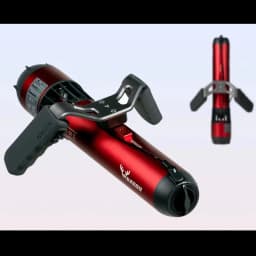 Waydoo Subnado propulseur sous marin Rouge kit débutant avec poignée ergonomique, ailettes pliables, corps aluminium rouge métallisé, design compact et