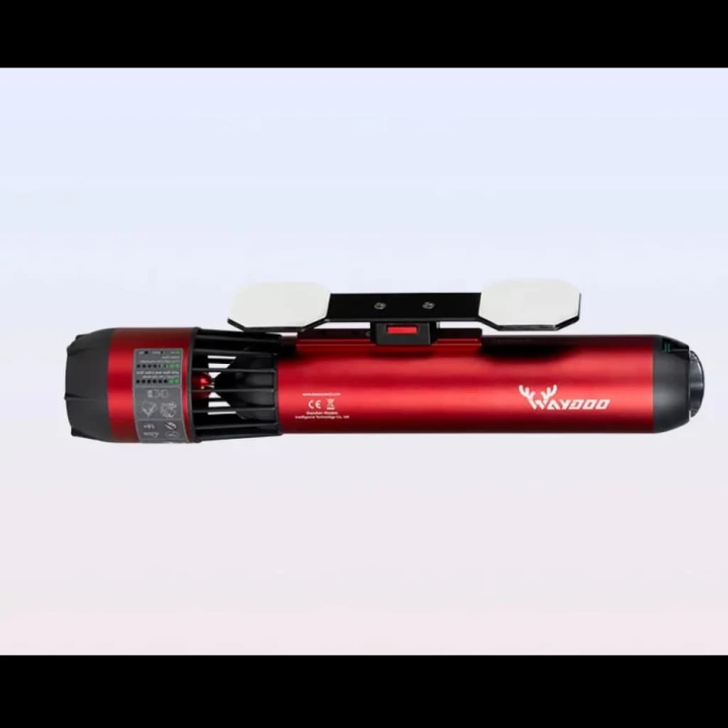 Waydoo Subnado propulseur sous-marin Rouge kit débutant, cylindre rouge métallisé avec hélice protégée, support supérieur noir et boutons de commande