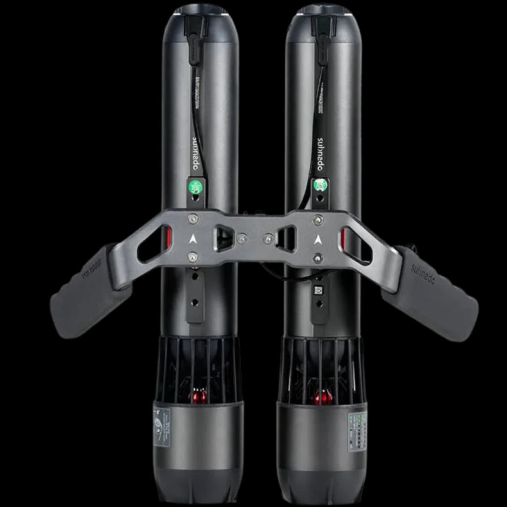 Waydoo - Double support pour scooters sous-marins, cadre noir en aluminium avec poignées latérales, fixations robustes et indicateurs visibles pour montage