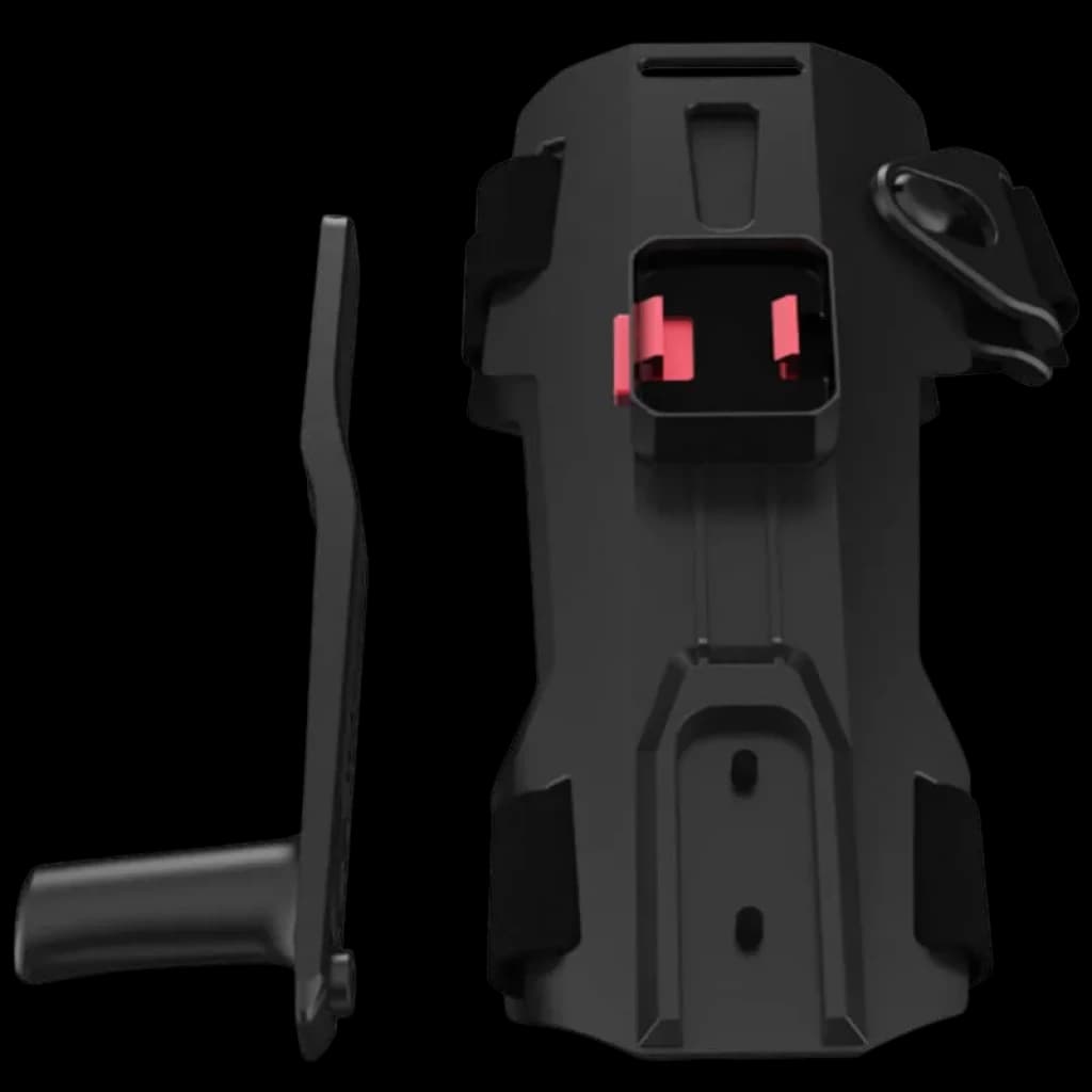 Waydoo - Sangle de bras pour scooter sous-marin, support noir profilé avec clips rouges, poignée latérale détachable et passants de fixation robustes