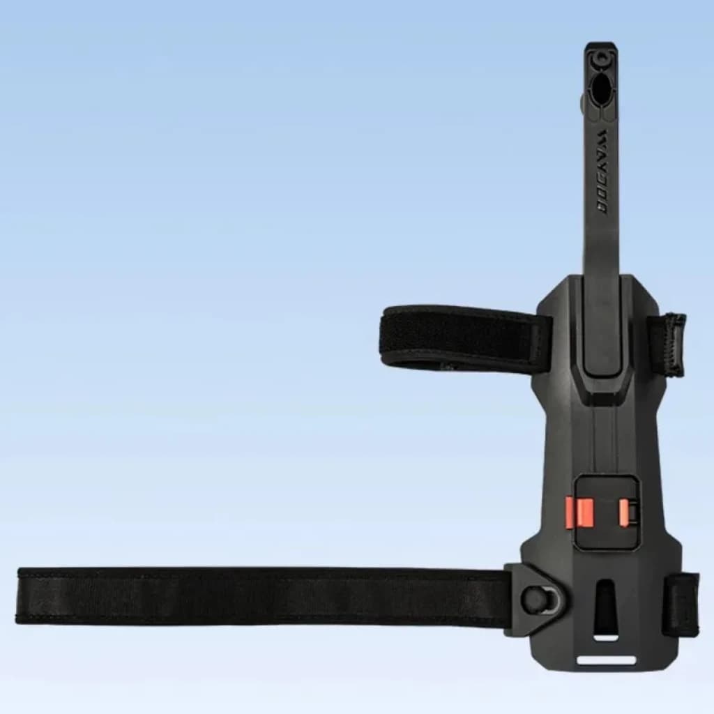 Waydoo - Sangle de bras pour scooter sous-marin, noire, avec attaches Velcro, support rigide réglable et boucles de sécurité orange pour un maintien stable