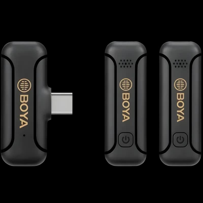 Boya BY-WM3T2-U2 - Microphone sans fil à pince 2,4 GHz USB-C Système double