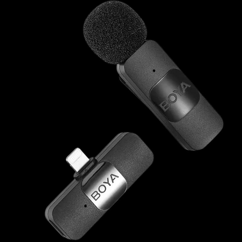 Boya By-v1 Microfone Lavalier 2.4 GHz Conexão Lightning