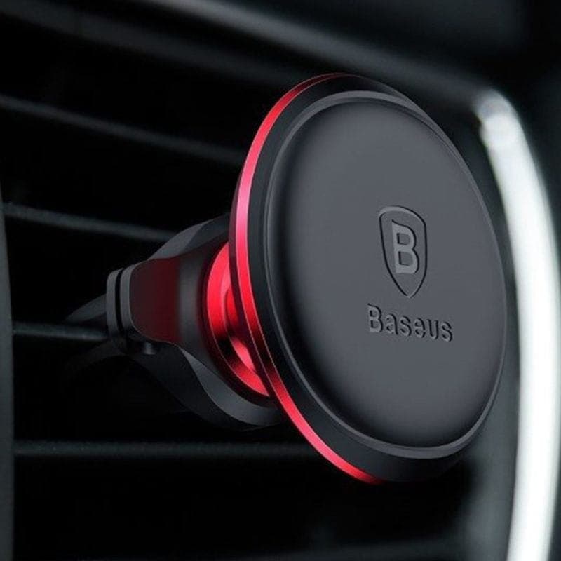 Imagem real: Baseus Air Vent Red OS - Suporte magnético - Montagem em grelha