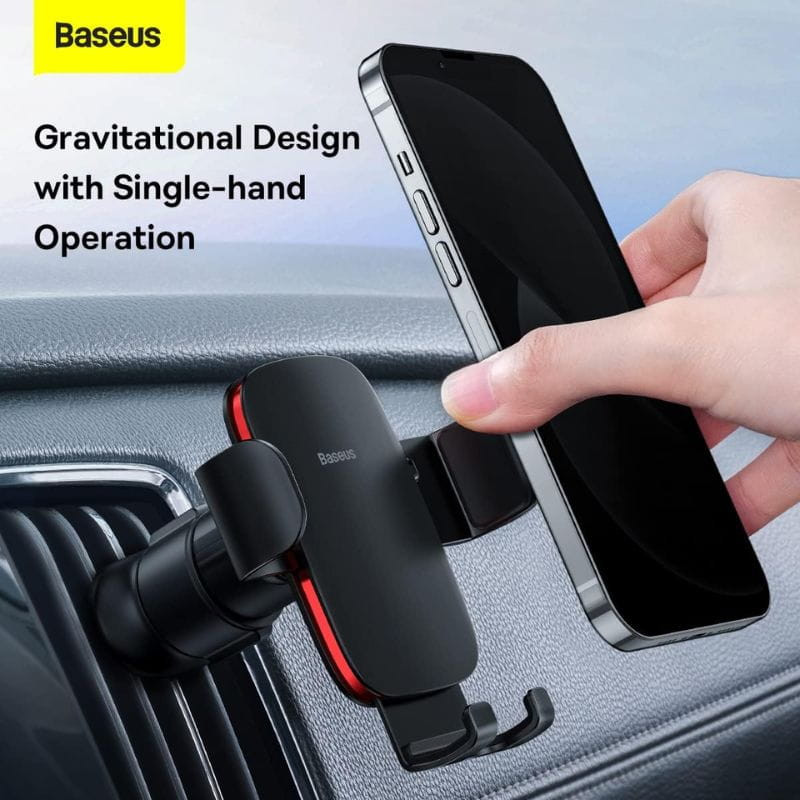 Baseus Support Voiture Grille Metal Age Gravity Air 2 Noir - Ítem2