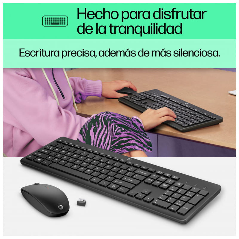 HP Combo de Teclado y Ratón Inalámbricos 230 - Teclado de membrana silencioso - Ratón 1600DPI imagen - Ítem5